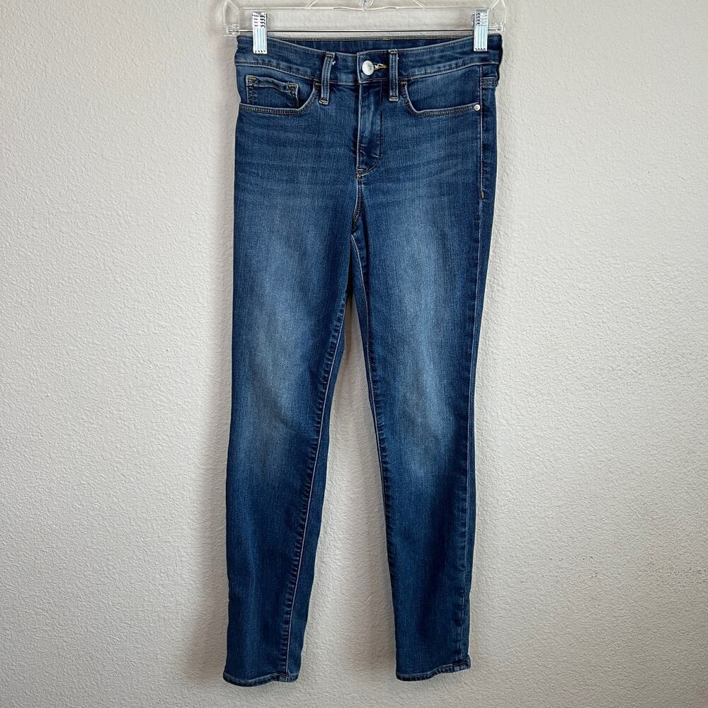 Athleta Sculptek Jeans Women's 25 High Rise Skinny Leg Azure Wash Stretch Denim